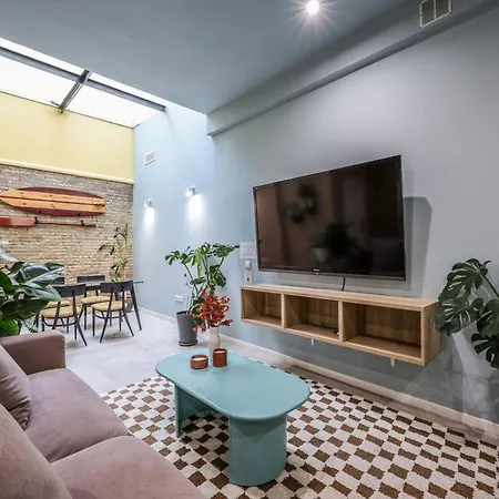 Appartement 2 Hab En Malvarrosa A Metros De La Playa, Con Terraza Y Zonas Comun 3d Valencia